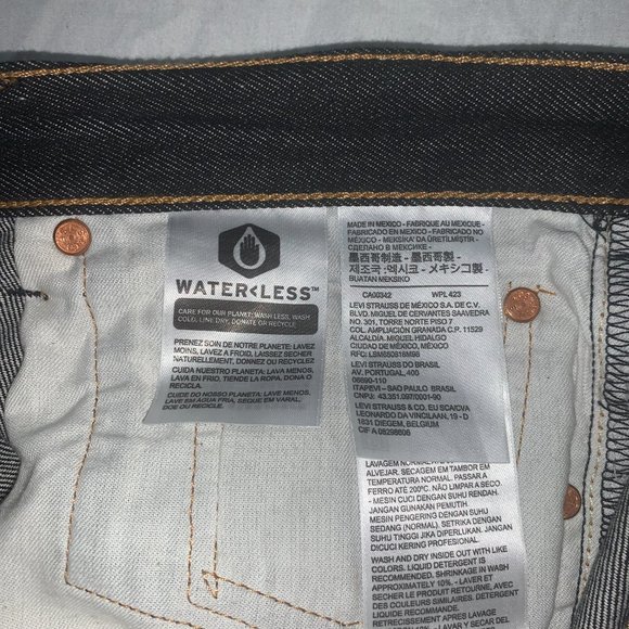 Levi's Classic 501 Jeans Black Size 38 x 32. - Picture 8 of 9